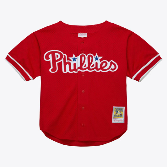 Darren Daulton #10 Philadelphia Phillies 1993 Authentic Batting Practice Jersey - Red