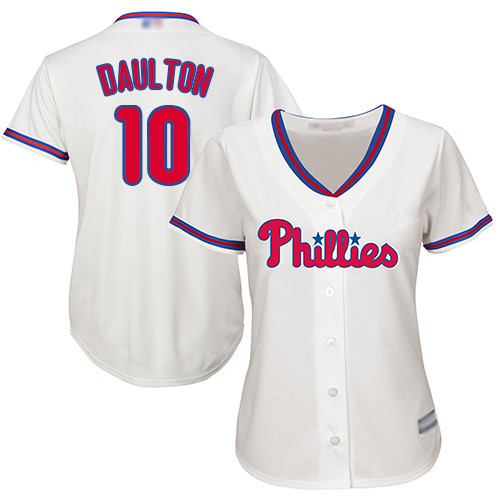 Darren Daulton #10 Philadelphia Phillies Womens Alternate Limited Baseball Jersey - Cream