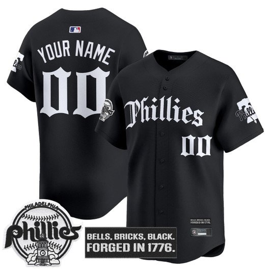Gothic Liberty #10 Philadelphia Phillies ' Edition' Vapor Premier Limited Custom Jers Jersey