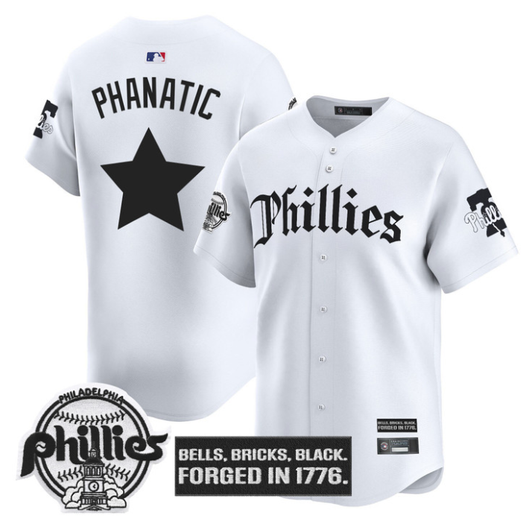 Gothic Liberty #10 Philadelphia Phillies Phanatic Edition Limited Jersey - White