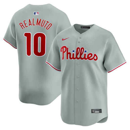 J.T. Realmuto #10 Philadelphia Phillies Nike Away Limited Player Jersey - Gray