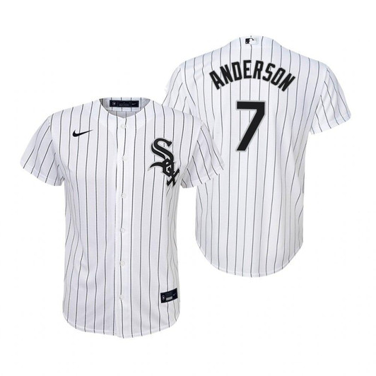 Chicago White Sox #7 Tim Anderson Collection 2020 Alternate White Jersey Gift For Sox Fans