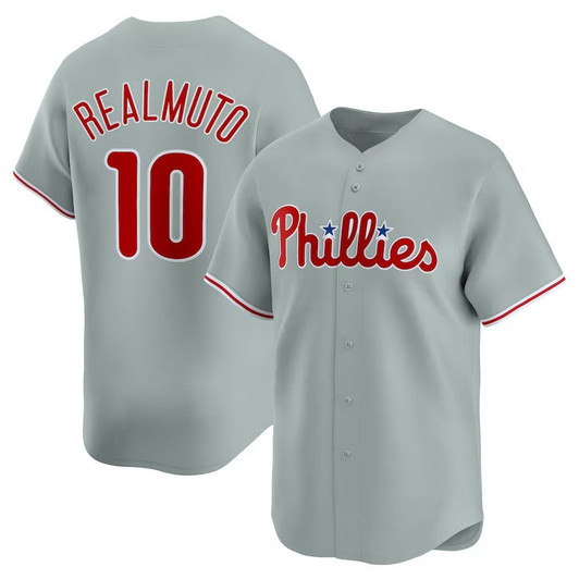 J.T. Realmuto #10 Philadelphia Phillies Road Limited Player Jersey - Gray