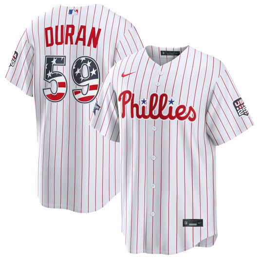 Jhoan Duran #59 Philadelphia Phillies 2026 Star Edition Stars Stripes Stadium Limited Jersey - White