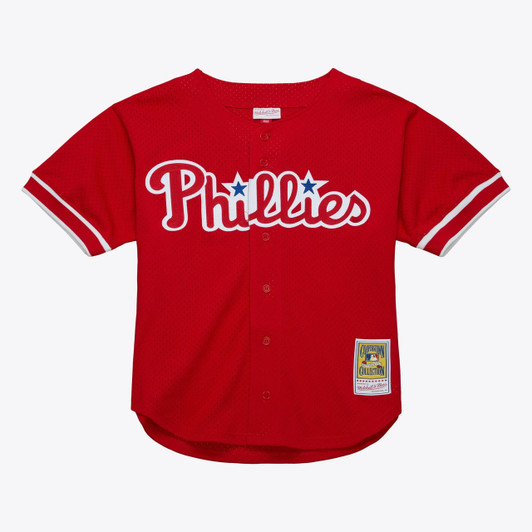 John Kruk #29 Philadelphia Phillies 1993 Authentic Batting Practice Jersey - Red