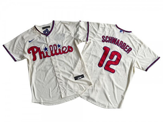 Kyle Schwarber #12 Philadelphia Phillies Alternate Limited Jersey - Cream
