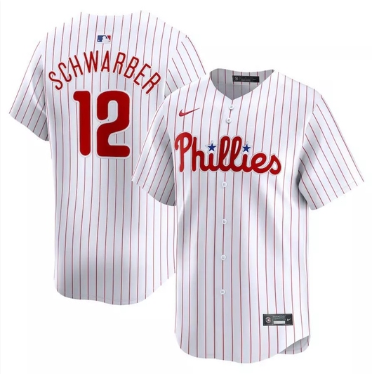 Kyle Schwarber #12 Philadelphia Phillies Men'S Home Limited Player Jersey - White