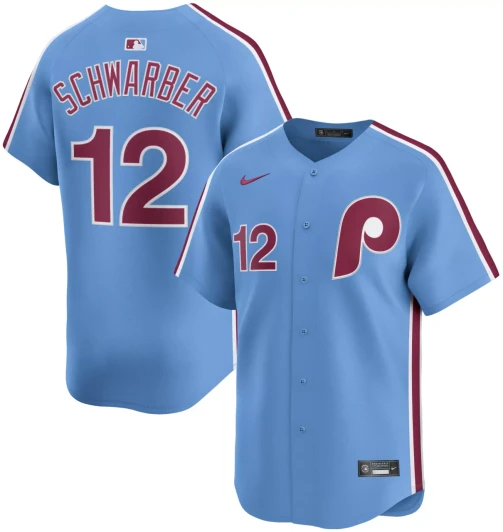 Kyle Schwarber #12 Philadelphia Phillies Nike Adult Limited Jersey - Light Blue