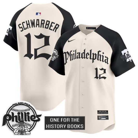 Kyle Schwarber #12 Philadelphia Phillies Retro Newspaper Edition Vapor Premier Limited Jersey