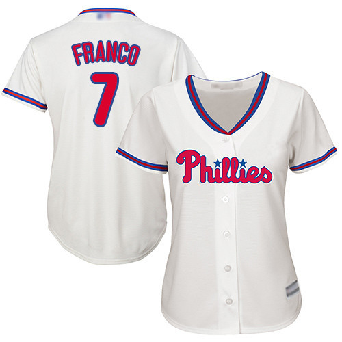 Maikel Franco #7 Philadelphia Phillies Womens Alternate Limited Baseball Jersey - Cream