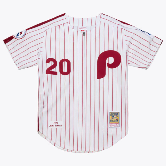 Mike Schmidt #20 Philadelphia Phillies 1976 Authentic Jersey - White