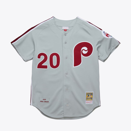 Mike Schmidt #20 Philadelphia Phillies 1989 Authentic Road Jersey - Gray