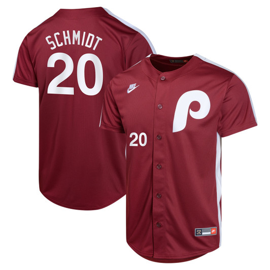 Mike Schmidt #20 Philadelphia Phillies Nike Youth Cooperstown Limited Player Jersey - Burgundy