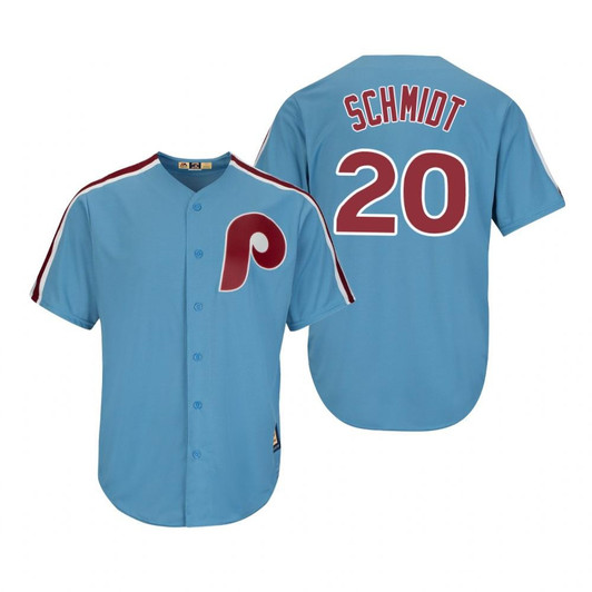 Mike Schmidt #20 Philadelphia Phillies Limited Throwback Jersey - Light Blue