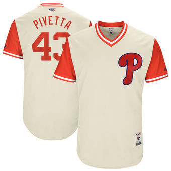 Nick Pivetta Philadelphia Phillies Majestic Mens 2017 Pivetta Players Weekend Authentic Jersey - Tan