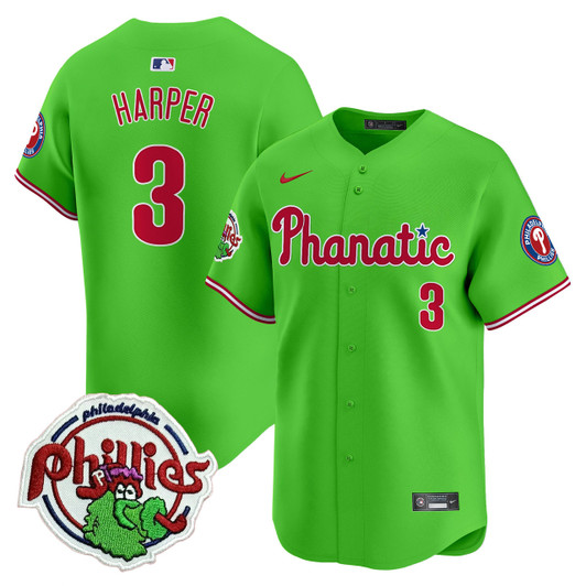 Phanatic Patch #10 Philadelphia Phillies Men'S Vapor Premier Limited Jersey