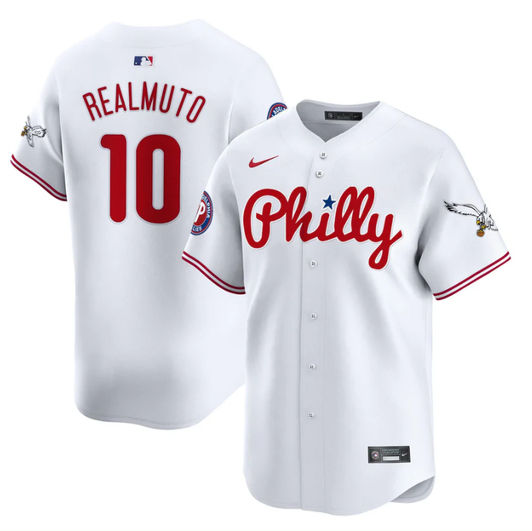 Philadelphia Phillies #10 J.T.Realmuto Eagles Vapor Premier Limited Jersey - White
