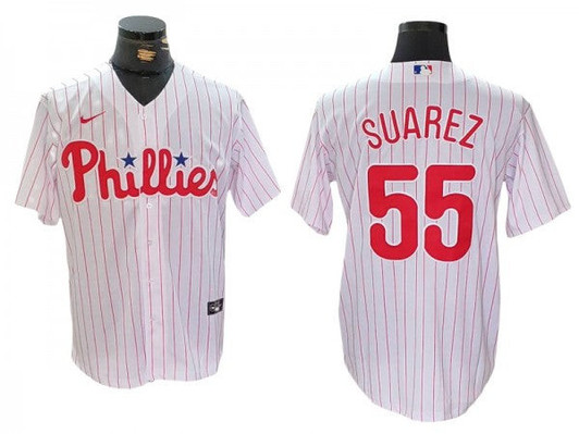 Philadelphia Phillies #55 Ranger Surez Home Limited Jersey - White