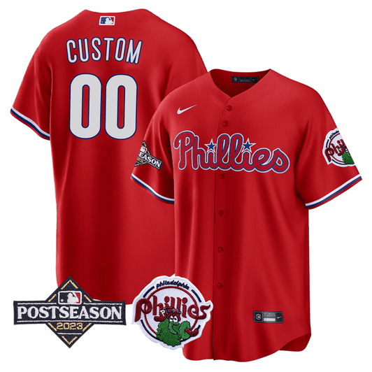 Philadelphia Phillies 2023 Postseason Patch Limited Custom Jersey