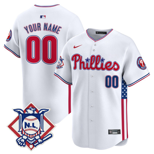 Philadelphia Phillies 2024 Fourth Of July Vapor Premier Limited V4 Custom Jersey