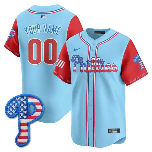 Philadelphia Phillies 2025 Fourth Of July Vapor Premier Limited Custom Jersey