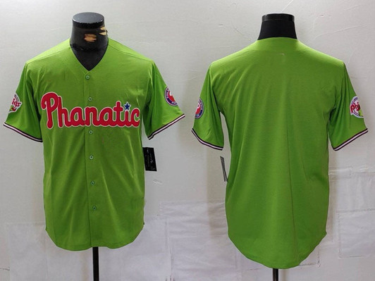 Philadelphia Phillies Blank Patch Limited Cool Base Baseball Jersey - Green