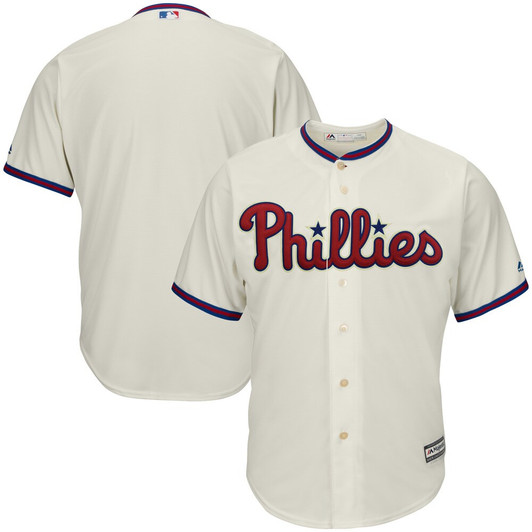 Philadelphia Phillies Majestic Alternate Limited Cool Base Team Jersey - Cream