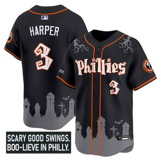 Philadelphia Phillies Men'S 'Halloween Spooky Edition' Premier Limited Jersey