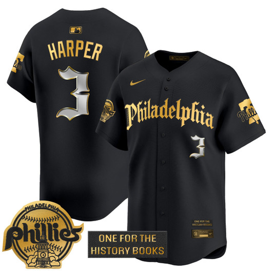 Philadelphia Phillies Men'S 'Retro Newspaper Edition' Vapor Premier Limited Jersey - Gold