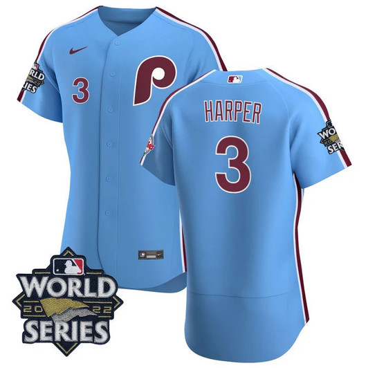 Philadelphia Phillies Men'S 2022 Cooperstown World Series Patch Limited Jersey