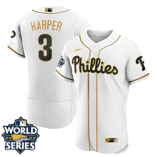 Philadelphia Phillies Men'S 2022 World Series Limited Jersey - Gold