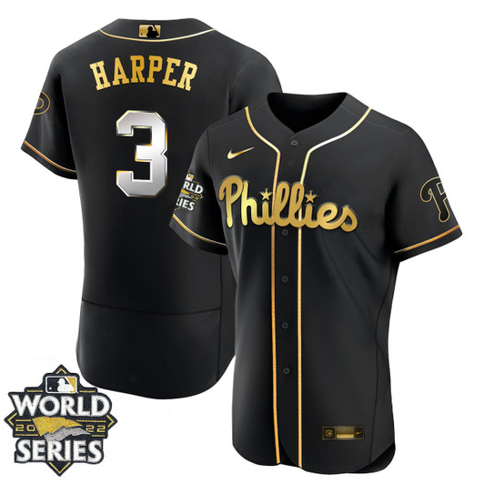 Philadelphia Phillies Men'S 2022 World Series Limitedall Limited Jersey - Gold