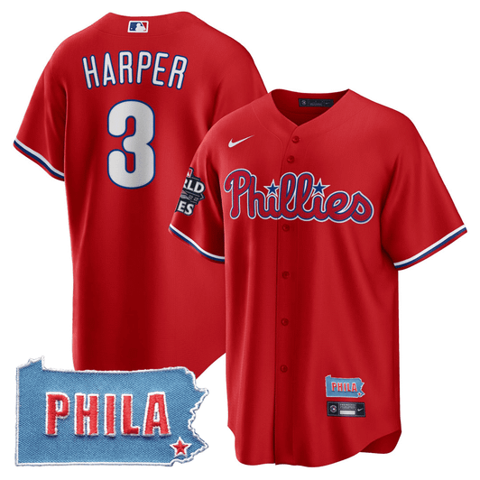 Philadelphia Phillies Men'S Phila Pa State Patch Limited Jersey