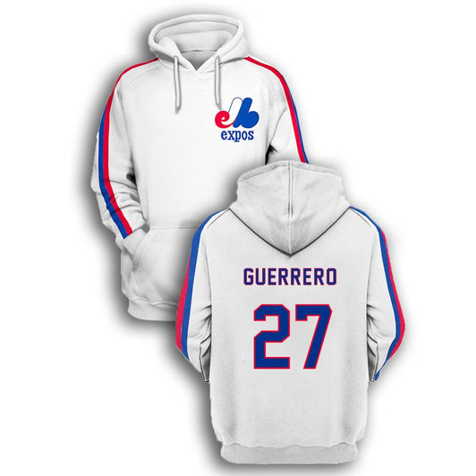 Montreal Expos Vladimir Guerrero #27 Mlb Baseball Team White Jersey Style Gift For Expos And Vladimir Fans Hoodie