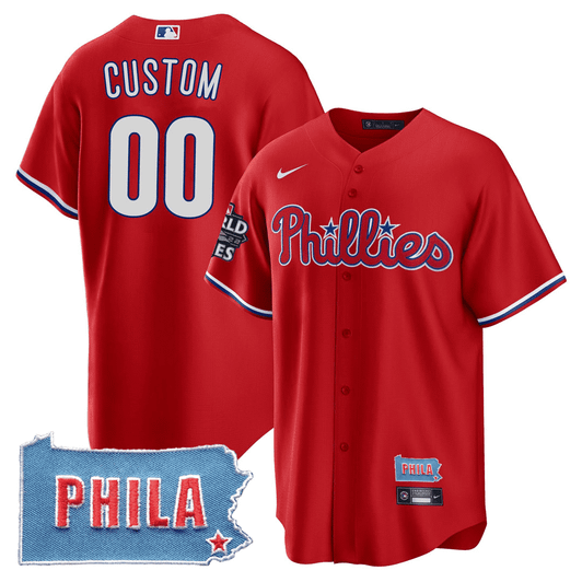 Philadelphia Phillies Phila Pa State Patch Limited Custom Jersey