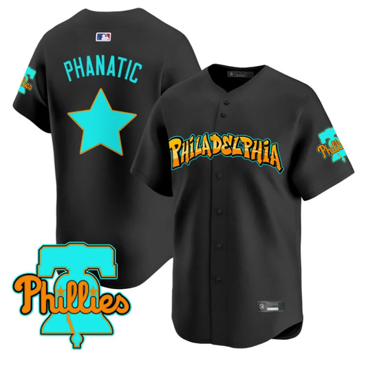 Philadelphia Phillies Phanatic Graffiti Broad Street Edition Limited Jersey - Black