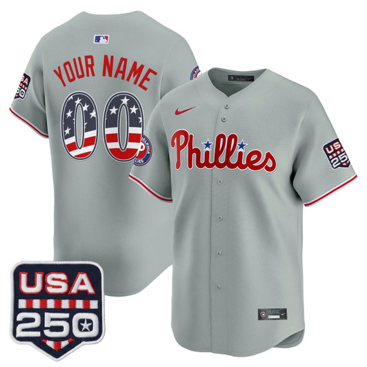 Philadelphia Phillies Usa Fourth Of July Vapor Premier Limited Custom Jersey