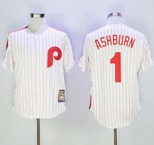 Richie Ashburn #1 Philadelphia Phillies Mitchell Ness Strip Limited Throwback Jersey - White