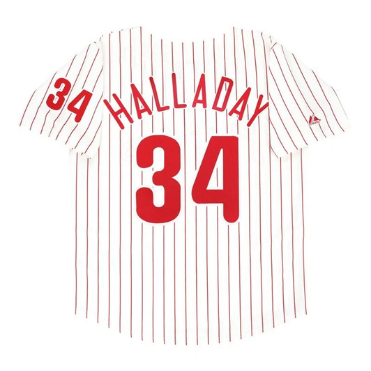 Roy Halladay #34 Philadelphia Phillies Home Road Grey Limited Jersey - White