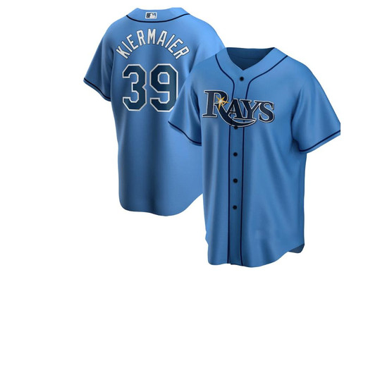 Kevin Kiermaier Number 39 Tampa Bay Rays Player Name Light Blue Baseball Jersey Size S-5XL