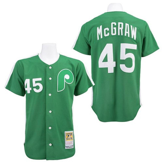 Tug Mcgraw #45 Philadelphia Phillies Limited Throwback Jersey - Green