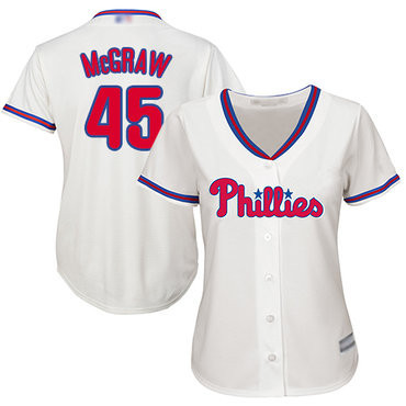 Tug Mcgraw #45 Philadelphia Phillies Womens Alternate Limited Baseball Jersey - Cream