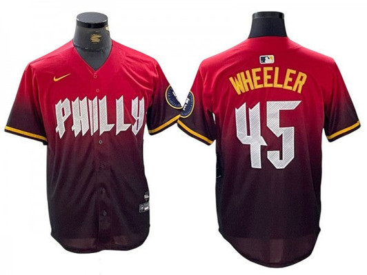 Zack Wheeler #45 Philadelphia Phillies 2024 City Connect Limited Jersey - Red