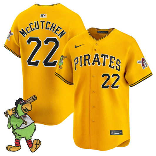 Andrew Mccutchen #22 Pittsburgh Pirates Pirate Parrot Patch Premier Limit Jersey
