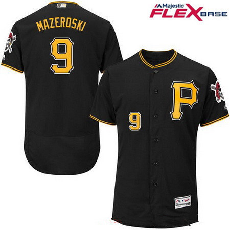 Black Alternate #9 Pittsburgh Pirates Majestic Mens Bill Mazeroski Limited Flex Base Jersey