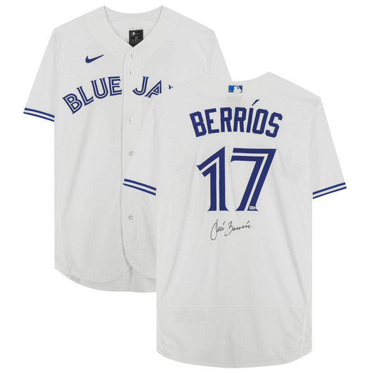 Jose Berrios Toronto Blue Jays Fanatics  Autographed White Nike Replica Replica  Jersey