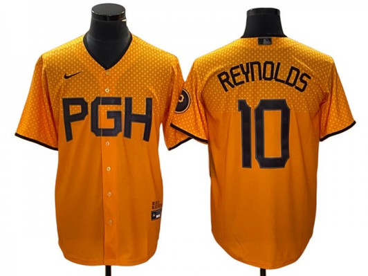 Bryan Reynolds #10 Pittsburgh Pirates City Connect Limited Jersey - Gold