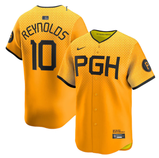 Bryan Reynolds #10 Pittsburgh Pirates City Connect Vapor Limited Jersey - Gold
