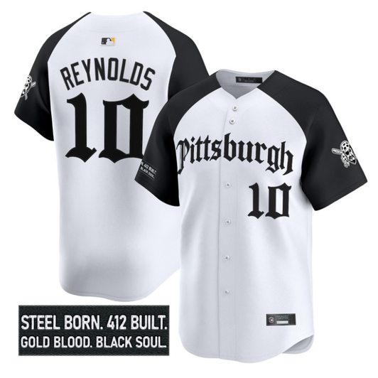 Bryan Reynolds #10 Pittsburgh Pirates Gothic City Limited Jersey - Steel