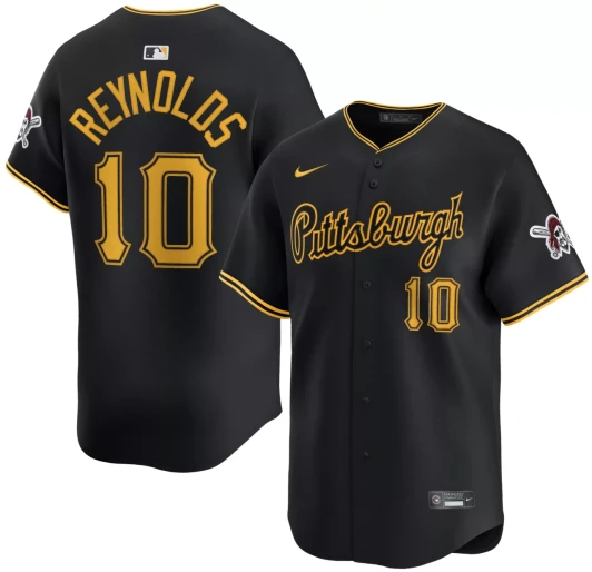 Bryan Reynolds #10 Pittsburgh Pirates Nike Adult Limited Jersey - Black
